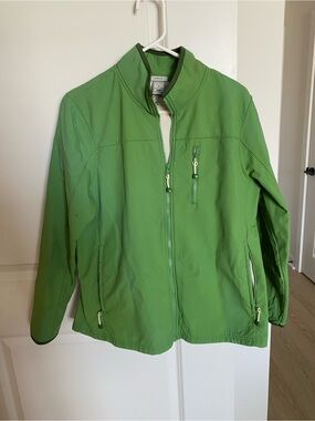 Old Navy Bright Green Jacket with Cream Lining